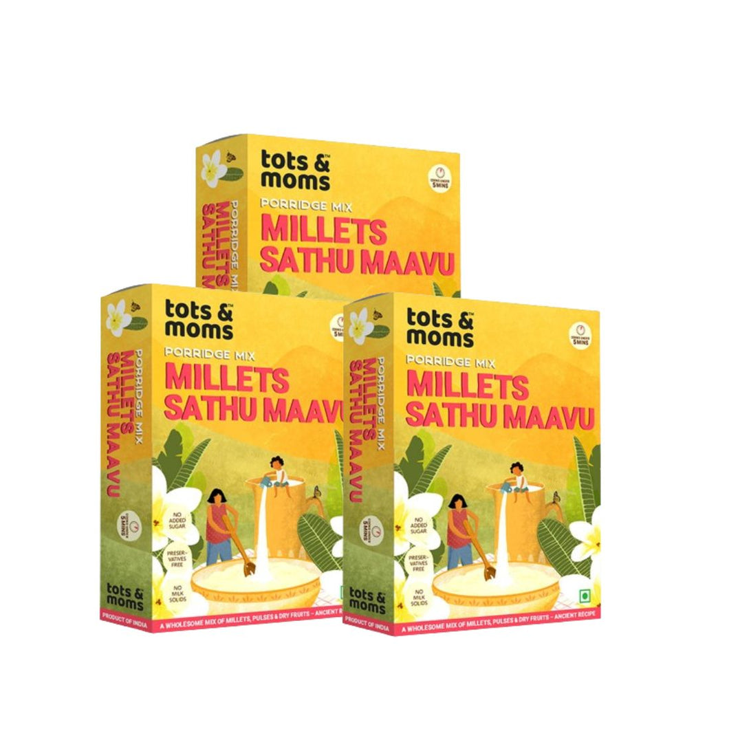 Millets Sathu Mavu Mix - Pack of 3 - 200g Each
