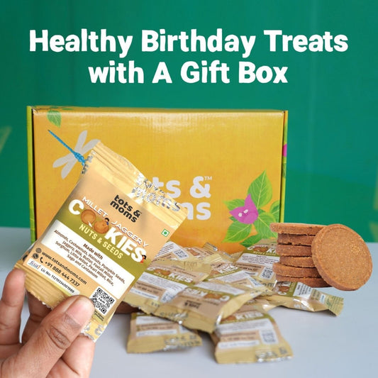 Birthday Cookies - Pack of 50 - Nuts & Seeds Cookies - Tots and Moms - BeNative Ventures Pvt. Ltd