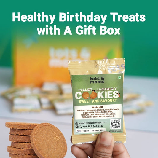 Birthday Cookies - Pack of 50 - Sweet & Savory Cookies - Tots and Moms - BeNative Ventures Pvt. Ltd