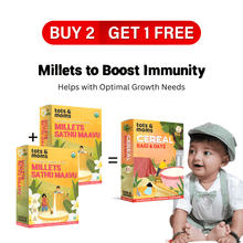 Load image into Gallery viewer, Buy 2 Millets Sathu Maavu Porridge Mix &amp; Get Ragi &amp; Oats Instant Mix Free - Tots and Moms - BeNative Ventures Pvt. Ltd
