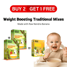 Load image into Gallery viewer, Buy 2 Multigrain Banana Cereal &amp; Get 1 Kerala Banana Powder Free - Tots and Moms - BeNative Ventures Pvt. Ltd
