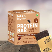 Load image into Gallery viewer, Choco &amp; Dates Protein Bar | Healthy Snack | Kids Friendly | 150g - Tots and Moms - BeNative Ventures Pvt. Ltd
