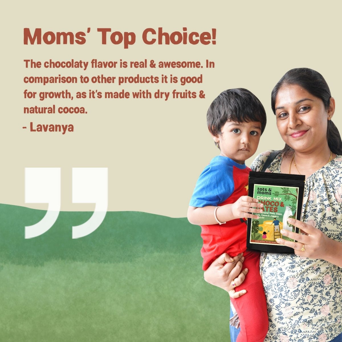 Choco & Dates with Jaggery Drink Mix | 200g - Tots and Moms - BeNative Ventures Pvt. Ltd
