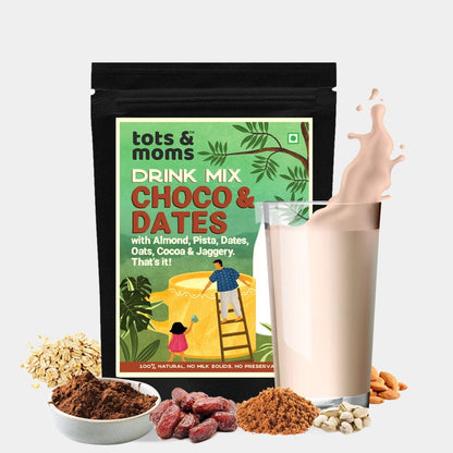 Choco & Dates with Jaggery Drink Mix | 200g - Tots and Moms - BeNative Ventures Pvt. Ltd