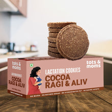 Load image into Gallery viewer, Cocoa Ragi and Aliv Lactation Cookies for New Moms | 150g - Tots and Moms - BeNative Ventures Pvt. Ltd
