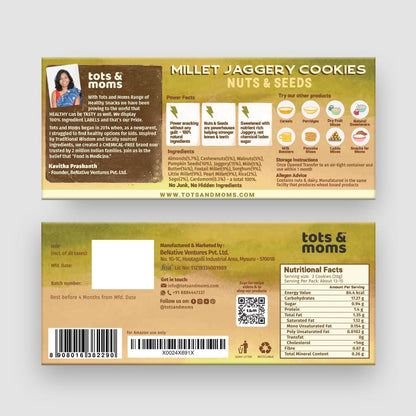 Cookies | Millet & Jaggery | Nuts & Seeds | 150g - Tots and Moms - BeNative Ventures Pvt. Ltd