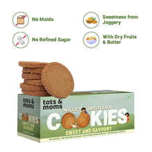 Load image into Gallery viewer, Cookies | Millet &amp; Jaggery | Sweet &amp; Savoury | 150g - Tots and Moms - BeNative Ventures Pvt. Ltd
