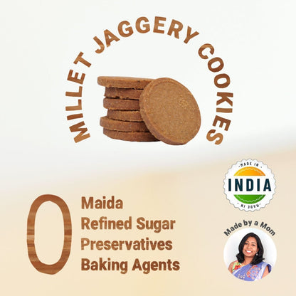 Cookies | Millet & Jaggery | Sweet & Savoury | 150g - Tots and Moms - BeNative Ventures Pvt. Ltd