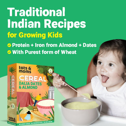 Dalia Dates & Almonds Instant Cereal | 200g - Tots and Moms - BeNative Ventures Pvt. Ltd