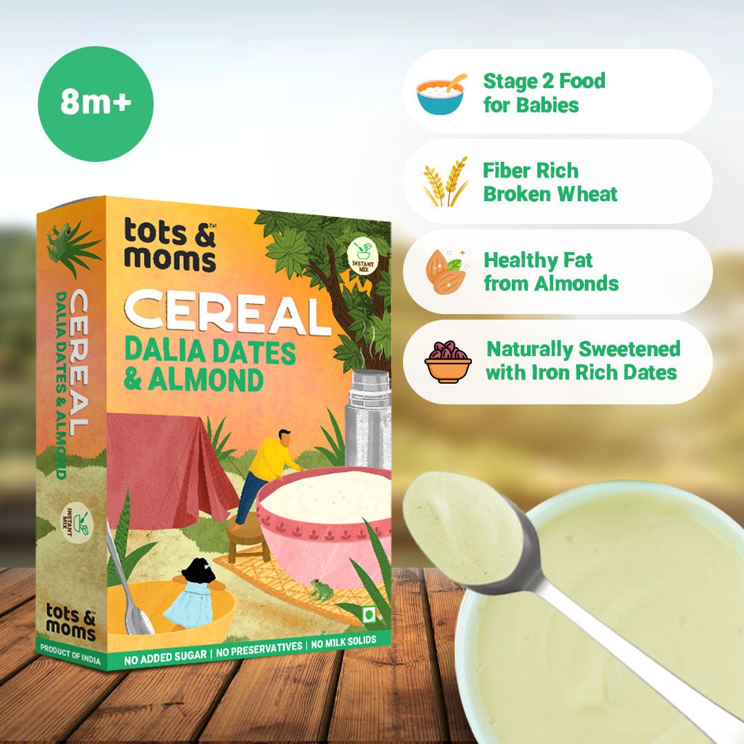 Dalia Dates & Almonds Instant Cereal | 200g - Tots and Moms - BeNative Ventures Pvt. Ltd