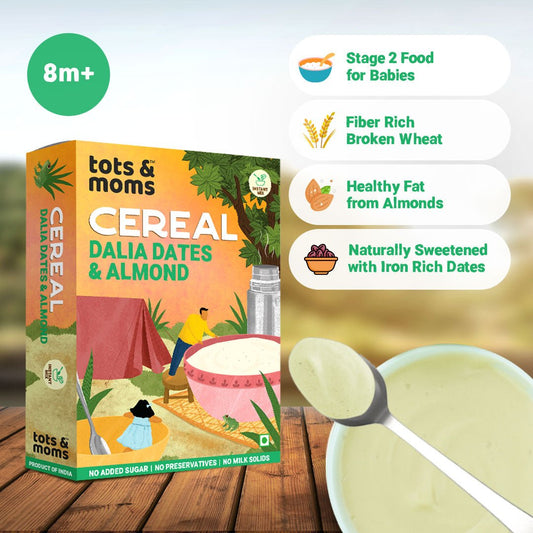 Dalia Dates & Almonds Instant Cereal | 200g - Tots and Moms - BeNative Ventures Pvt. Ltd