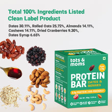 Load image into Gallery viewer, Dates &amp; Berries Protein Bar | Healthy Snack | Kids Friendly | 150g - Tots and Moms - BeNative Ventures Pvt. Ltd
