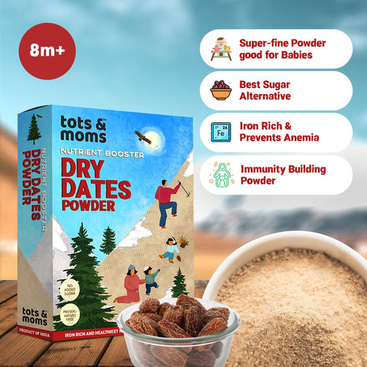 Dry Dates Powder | Sugar Substitute | Natural Sweetener - 200g - Tots and Moms - BeNative Ventures Pvt. Ltd
