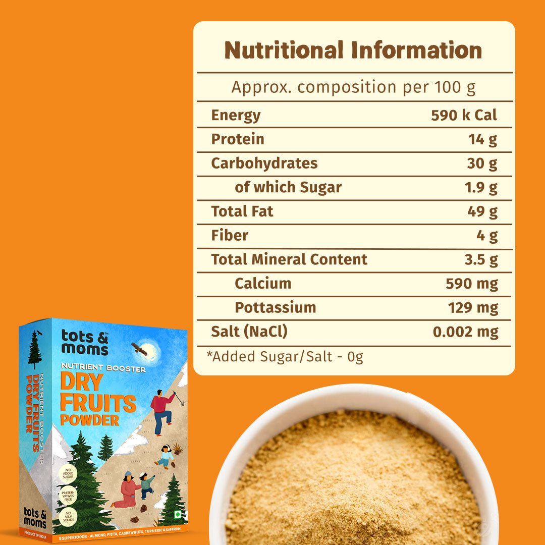 Dry Fruits Powder | Nutrient Booster | 100g - Tots and Moms - BeNative Ventures Pvt. Ltd