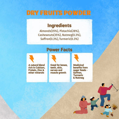 Dry Fruits Powder - Pack of 2 | 100g each - Tots and Moms - BeNative Ventures Pvt. Ltd