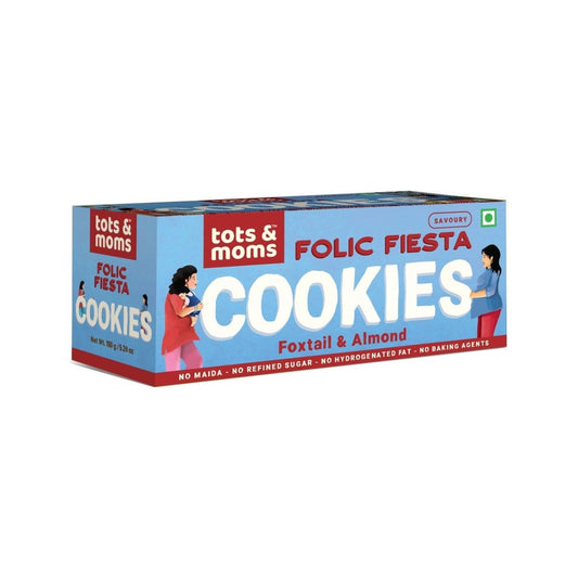 Folic Fiesta Cookies - Foxtail Millet & Almond Cookies for Moms - 150g - Tots and Moms - BeNative Ventures Pvt. Ltd