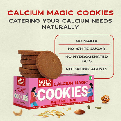 Healthy & Nutritional Cookies for Moms - Pack of 2 | Calcium Magic | Mighty Iron | 150g each - Tots and Moms - BeNative Ventures Pvt. Ltd