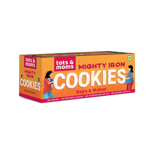 Healthy & Nutritional Mighty Iron Cookies for Moms - Bajra & Walnut - 150g - Tots and Moms - BeNative Ventures Pvt. Ltd