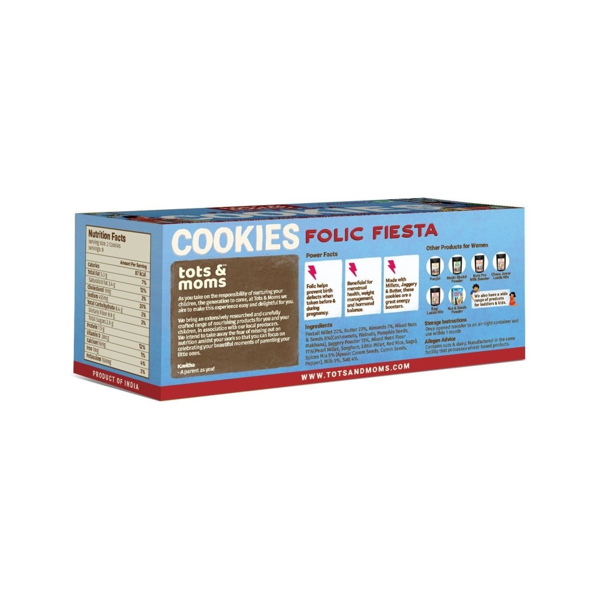 Healthy & Nutritional Mom Cookies - Pack of 3 - Tots and Moms - BeNative Ventures Pvt. Ltd
