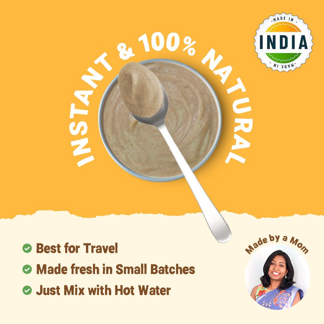 Instant Ragi & Oats Cereal - 200g - Tots and Moms - BeNative Ventures Pvt. Ltd