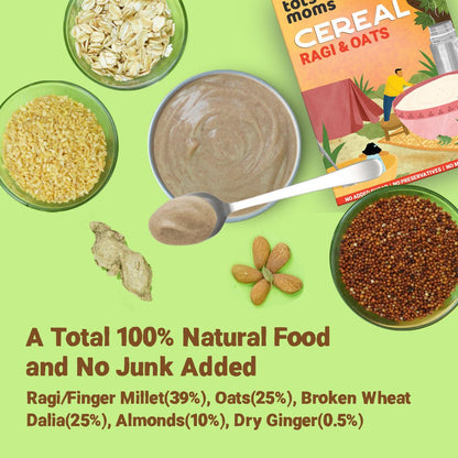 Instant Ragi & Oats Cereal - 200g - Tots and Moms - BeNative Ventures Pvt. Ltd
