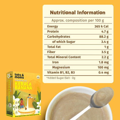 Kerala Banana Powder | Best First Food for Babies | 200g - Tots and Moms - BeNative Ventures Pvt. Ltd