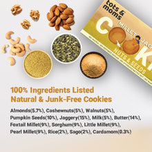 Load image into Gallery viewer, Millet &amp; Jaggery Cookies - Nuts &amp; Seeds | Pack of 6 - Tots and Moms - BeNative Ventures Pvt. Ltd
