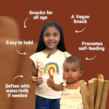Millets & Herbs Teething Sticks | Healthy Snack for Babies & All Ages | 150g - Tots and Moms - BeNative Ventures Pvt. Ltd