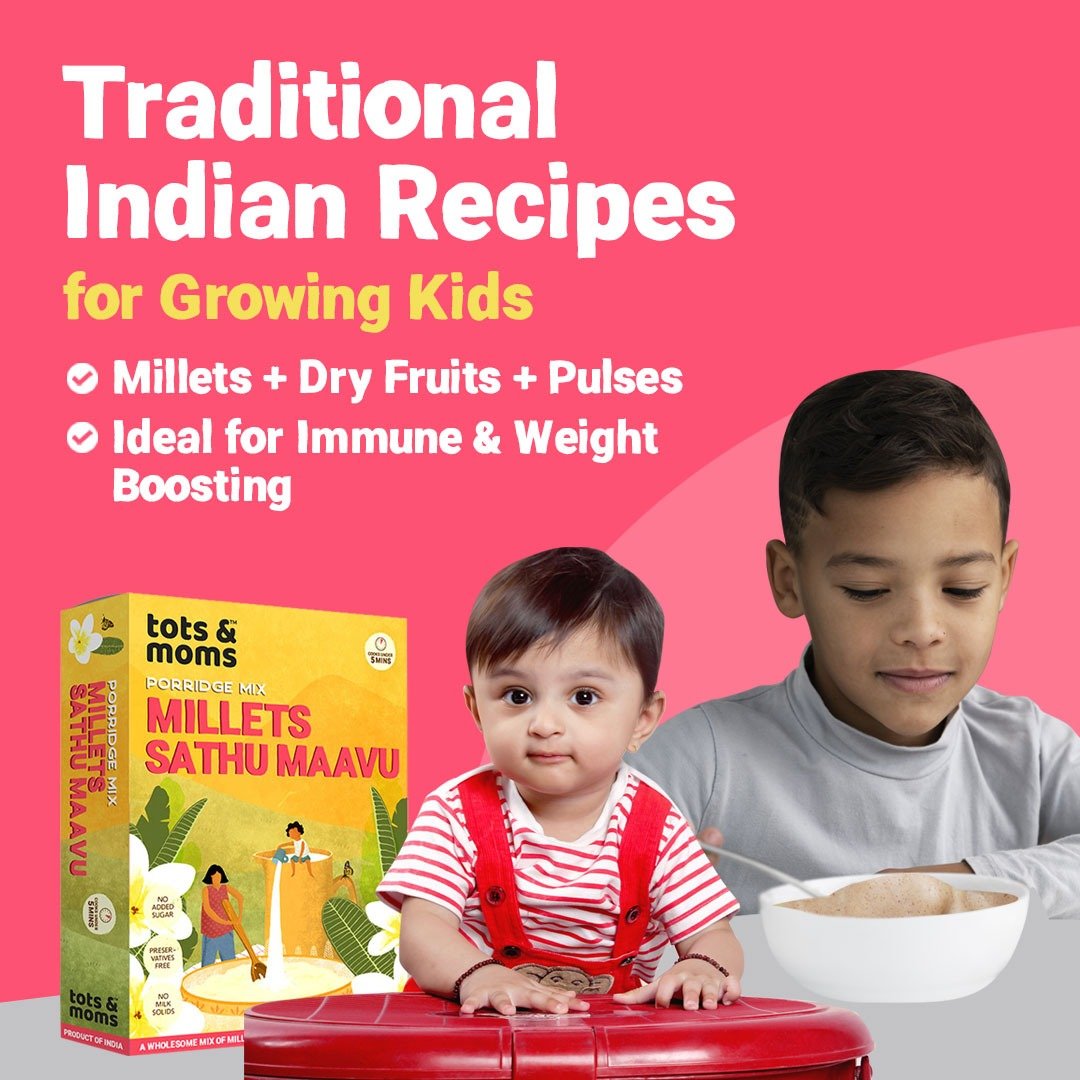 Millets Sathu Maavu | Multigrain Health Mix | 200g - Tots and Moms - BeNative Ventures Pvt. Ltd