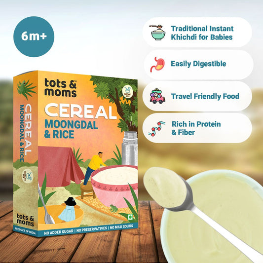 Moongdal & Rice Instant Cereal - 200g - Tots and Moms - BeNative Ventures Pvt. Ltd
