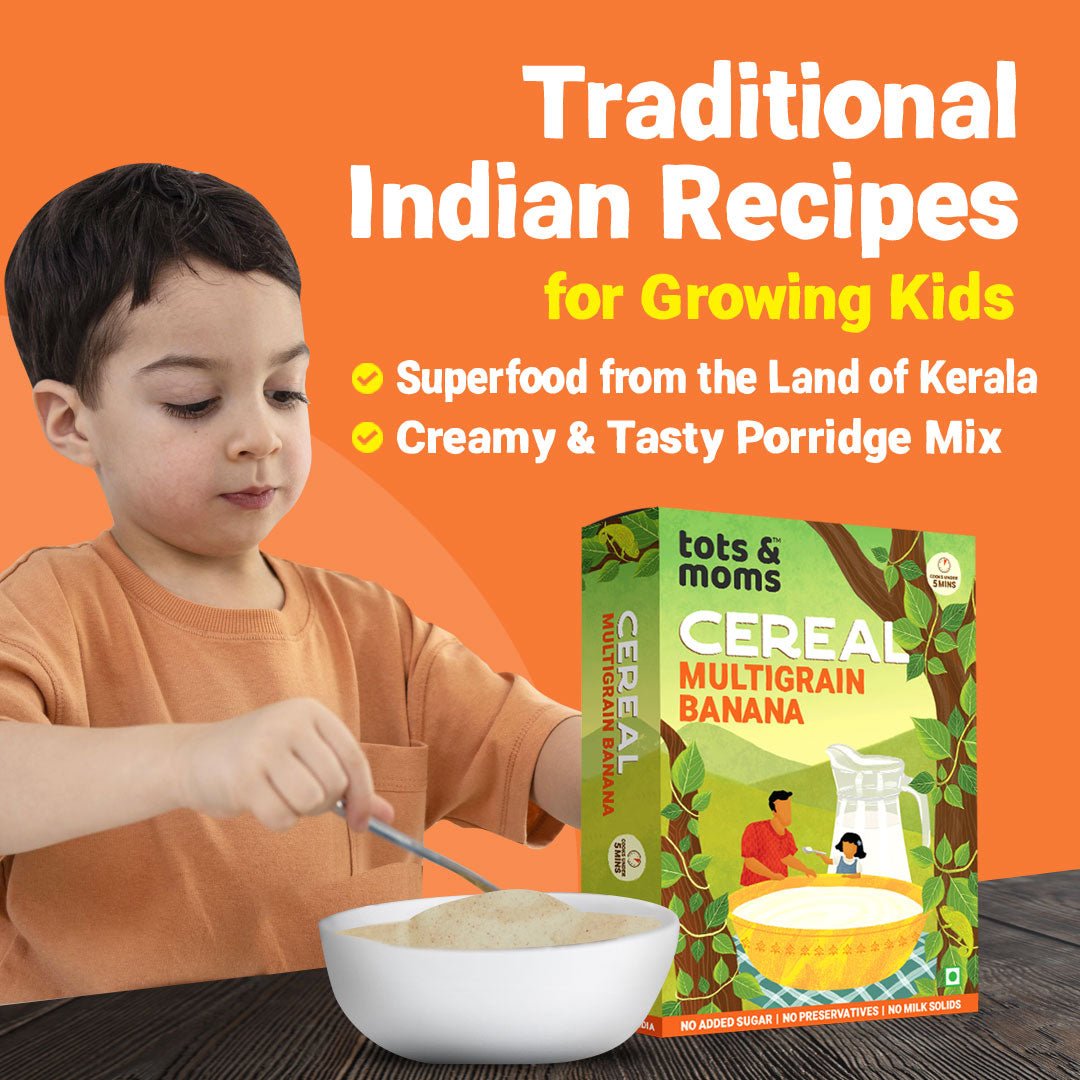Multigrain Banana Cereal | 200g - Tots and Moms - BeNative Ventures Pvt. Ltd