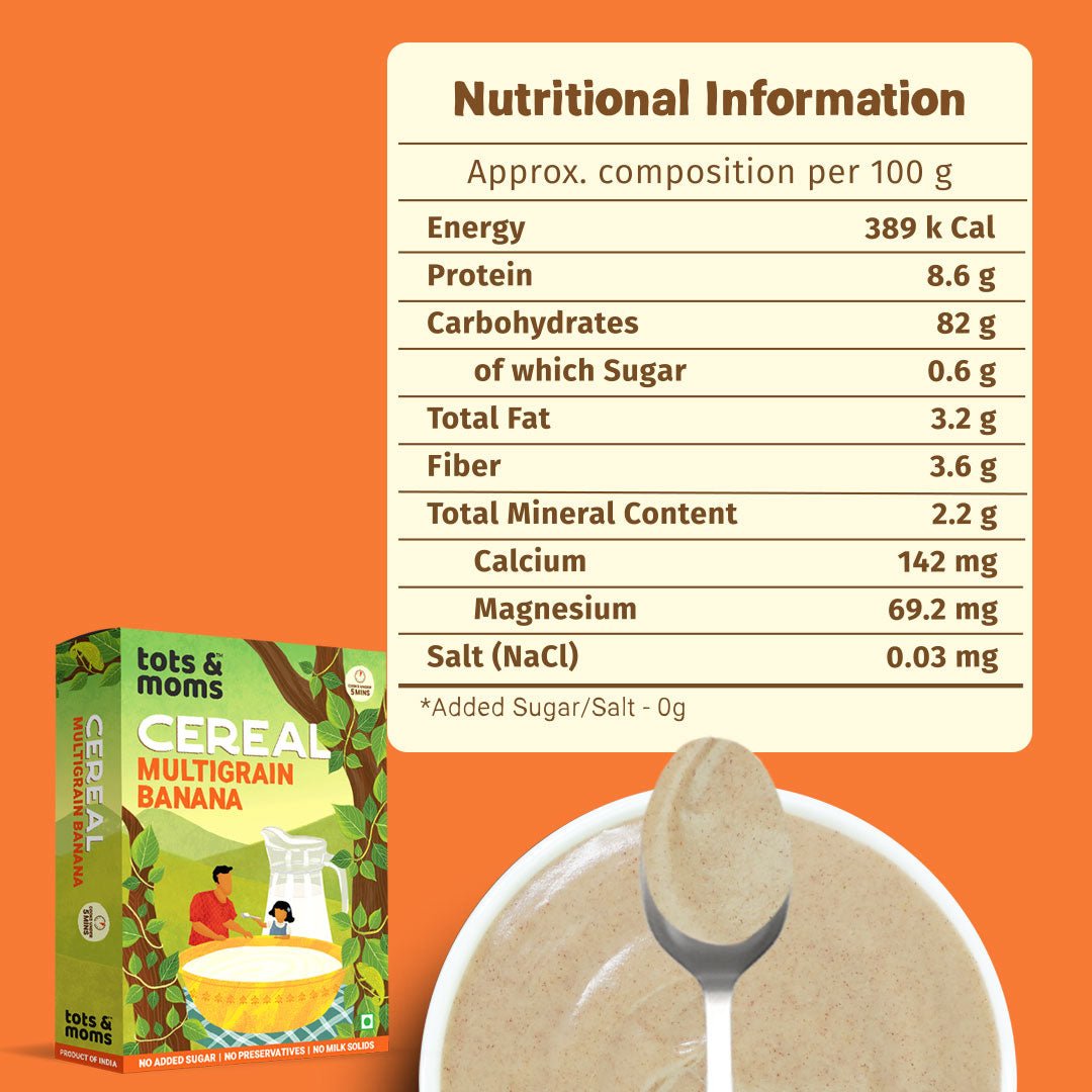 Multigrain Cereal Trial Pack Combo | 4 Packs - Tots and Moms - BeNative Ventures Pvt. Ltd