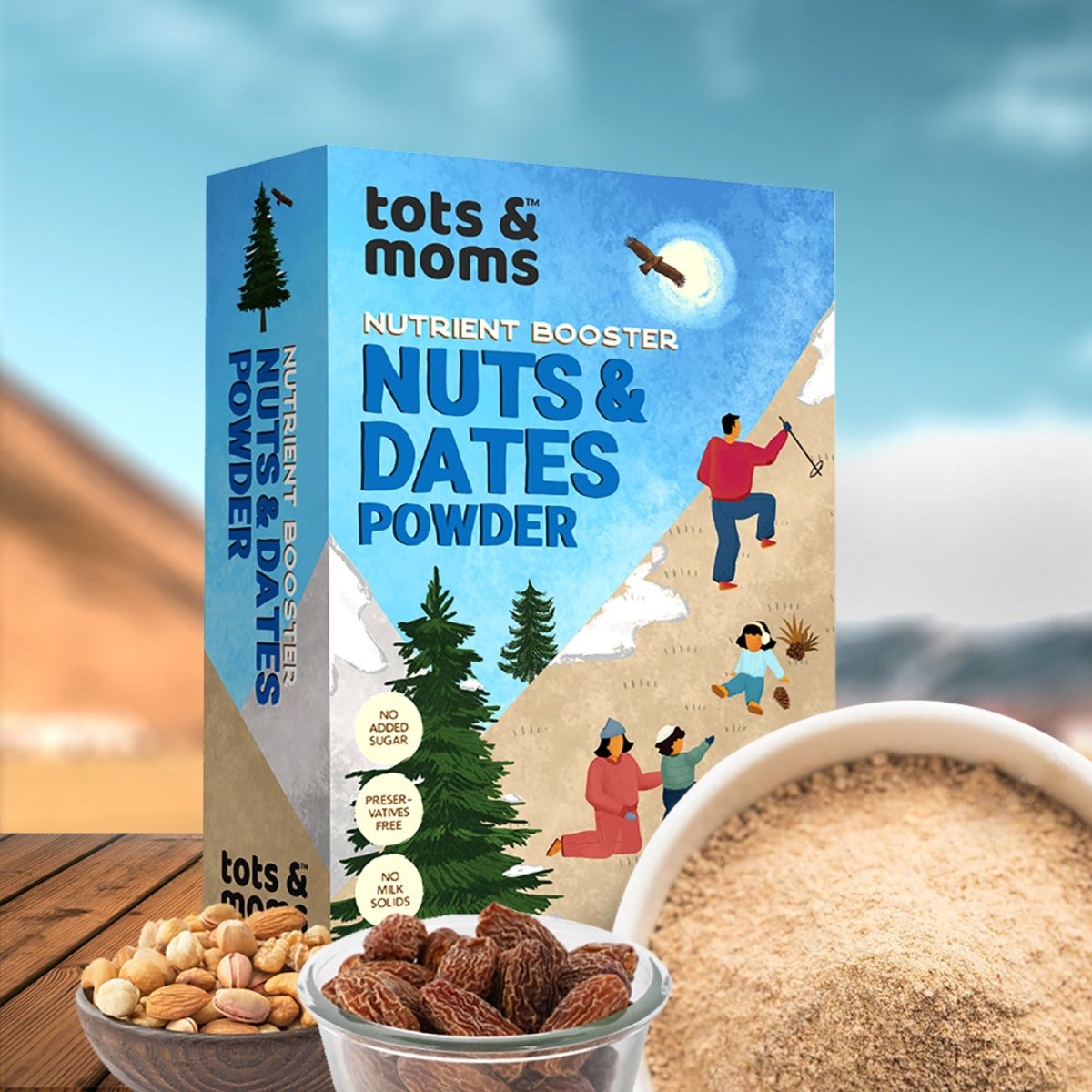 Nuts & Dates Powder | 7 Superfoods for Kids | 100g - Tots and Moms - BeNative Ventures Pvt. Ltd