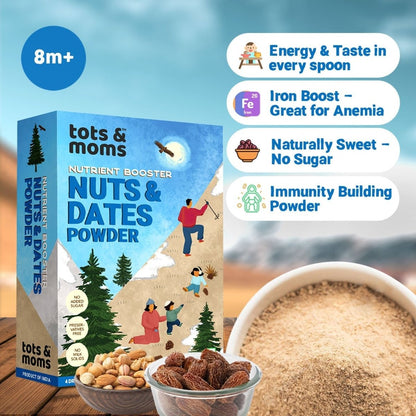 Nuts & Dates Powder – 7 Superfoods for Kids | 100g - Tots and Moms - BeNative Ventures Pvt. Ltd