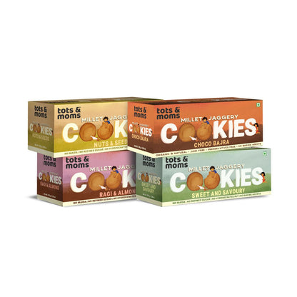 Pack 4 Kids Cookies | Healthy Snacking Option - Tots and Moms - BeNative Ventures Pvt. Ltd