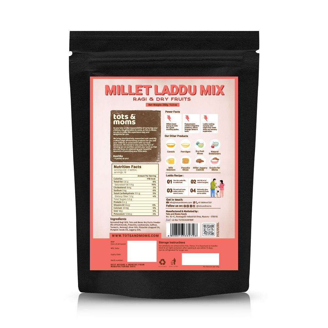 Pack of 2 Laddu Mixes - Tots and Moms - BeNative Ventures Pvt. Ltd