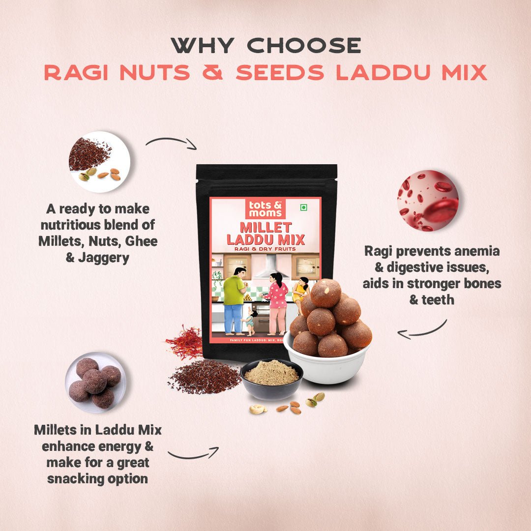 Pack of 2 Laddu Mixes - Tots and Moms - BeNative Ventures Pvt. Ltd