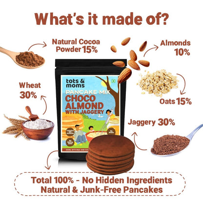 Pancake Mix | Choco Almond Pancake with Jaggery | 250g - Tots and Moms - BeNative Ventures Pvt. Ltd