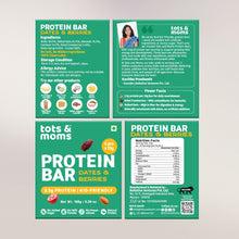 Load image into Gallery viewer, Protein Bar | Dates &amp; Nuts Bar | Choco &amp; Dates Bar | Dates &amp; Berries Bar | 150g each - Tots and Moms - BeNative Ventures Pvt. Ltd
