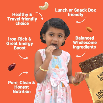 Protein Bar | Dates & Nuts Bar | Choco & Dates Bar | Dates & Berries Bar | 150g each - Tots and Moms - BeNative Ventures Pvt. Ltd