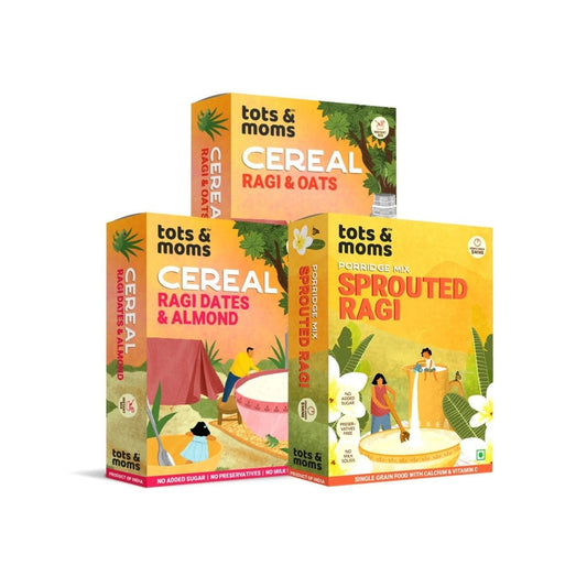 Ragi Cereals Combo - Pack Of 3 - Tots and Moms - BeNative Ventures Pvt. Ltd