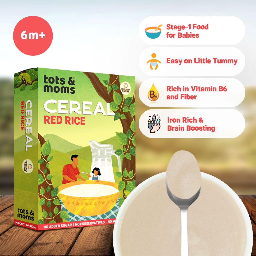 Red Rice Cereal - First Food | 200g - Tots and Moms - BeNative Ventures Pvt. Ltd