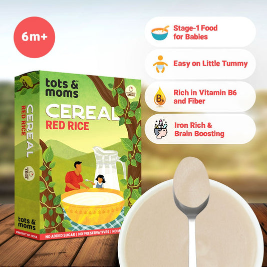 Red Rice Cereal - First Food | 200g - Tots and Moms - BeNative Ventures Pvt. Ltd