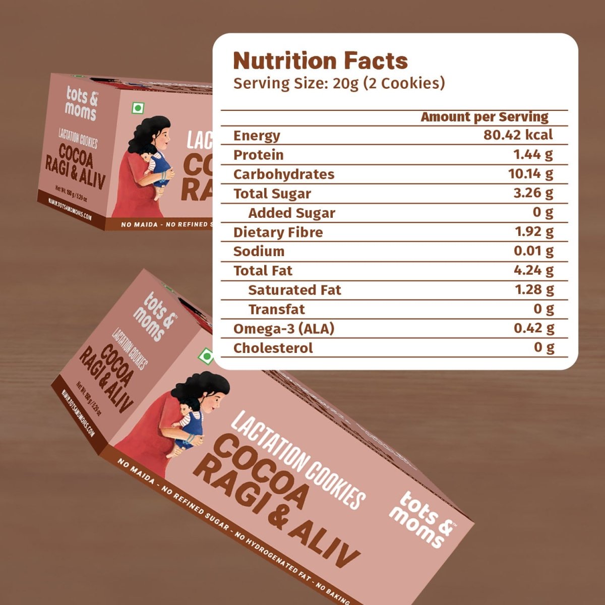 Shatavari Ragi | Cocoa Ragi & Aliv | Lactation Cookies for New Moms | 150g Each - Tots and Moms - BeNative Ventures Pvt. Ltd