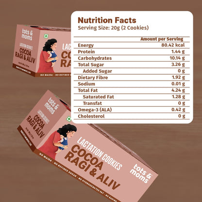 Shatavari Ragi | Cocoa Ragi & Aliv | Lactation Cookies for New Moms | 150g Each - Tots and Moms - BeNative Ventures Pvt. Ltd