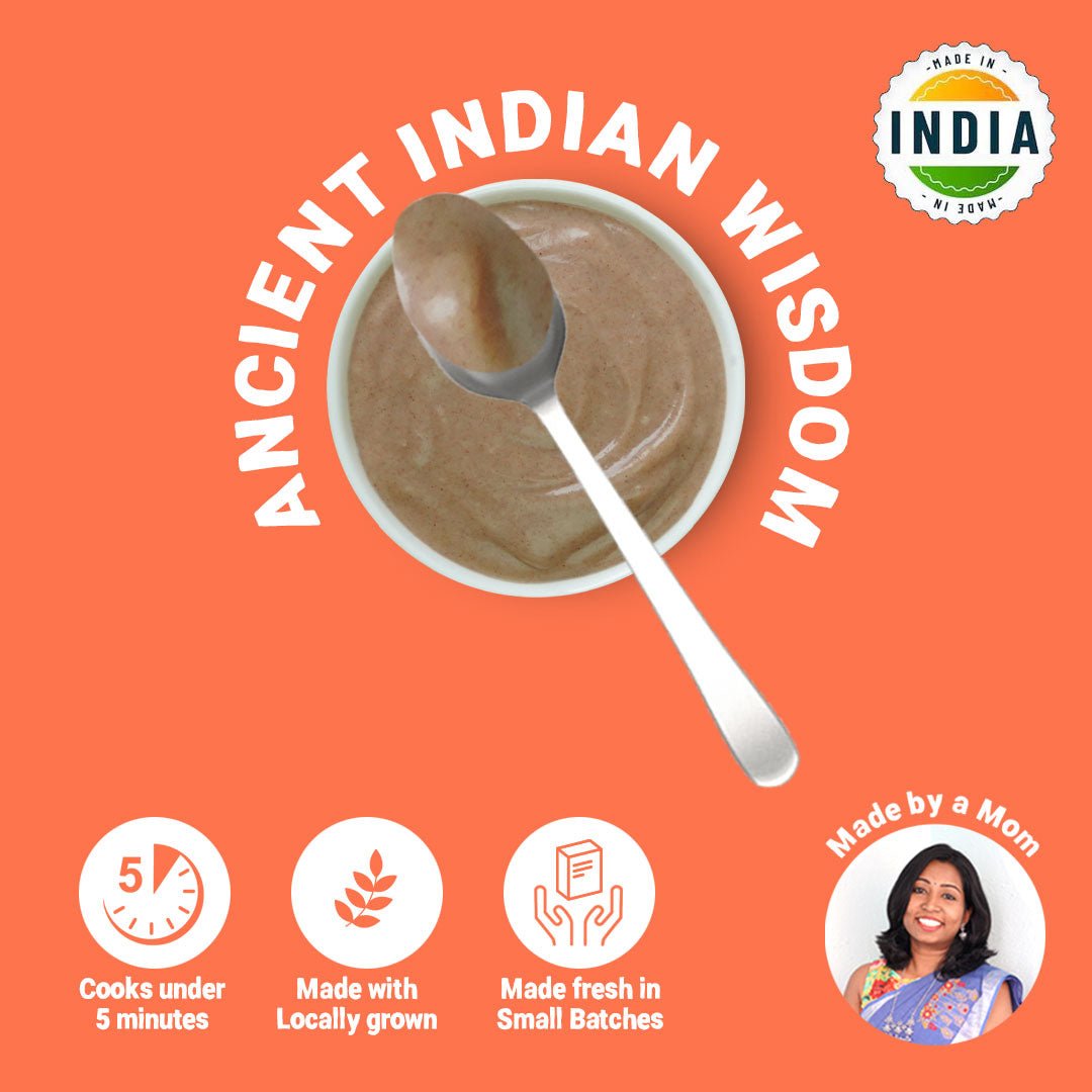 Sprouted Ragi Powder | 200g - Tots and Moms - BeNative Ventures Pvt. Ltd