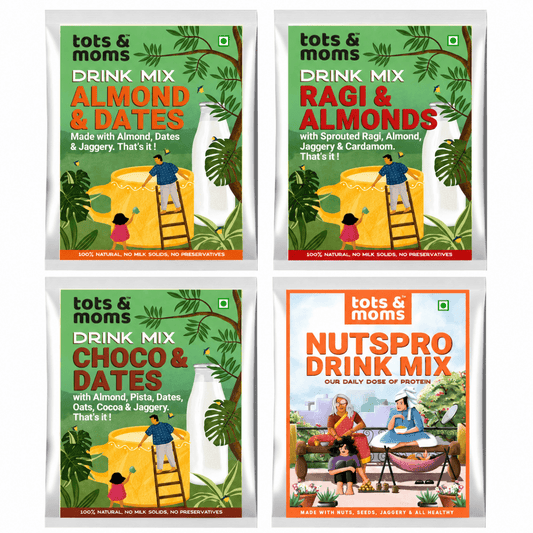 Trial Pack - Drink Mixes Combo 4 Packs - Tots and Moms - BeNative Ventures Pvt. Ltd
