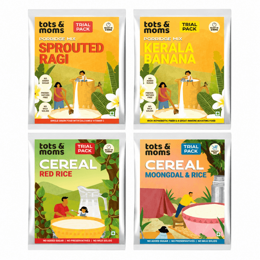 Trial Pack - First Foods Combo 4 Packs - Tots and Moms - BeNative Ventures Pvt. Ltd