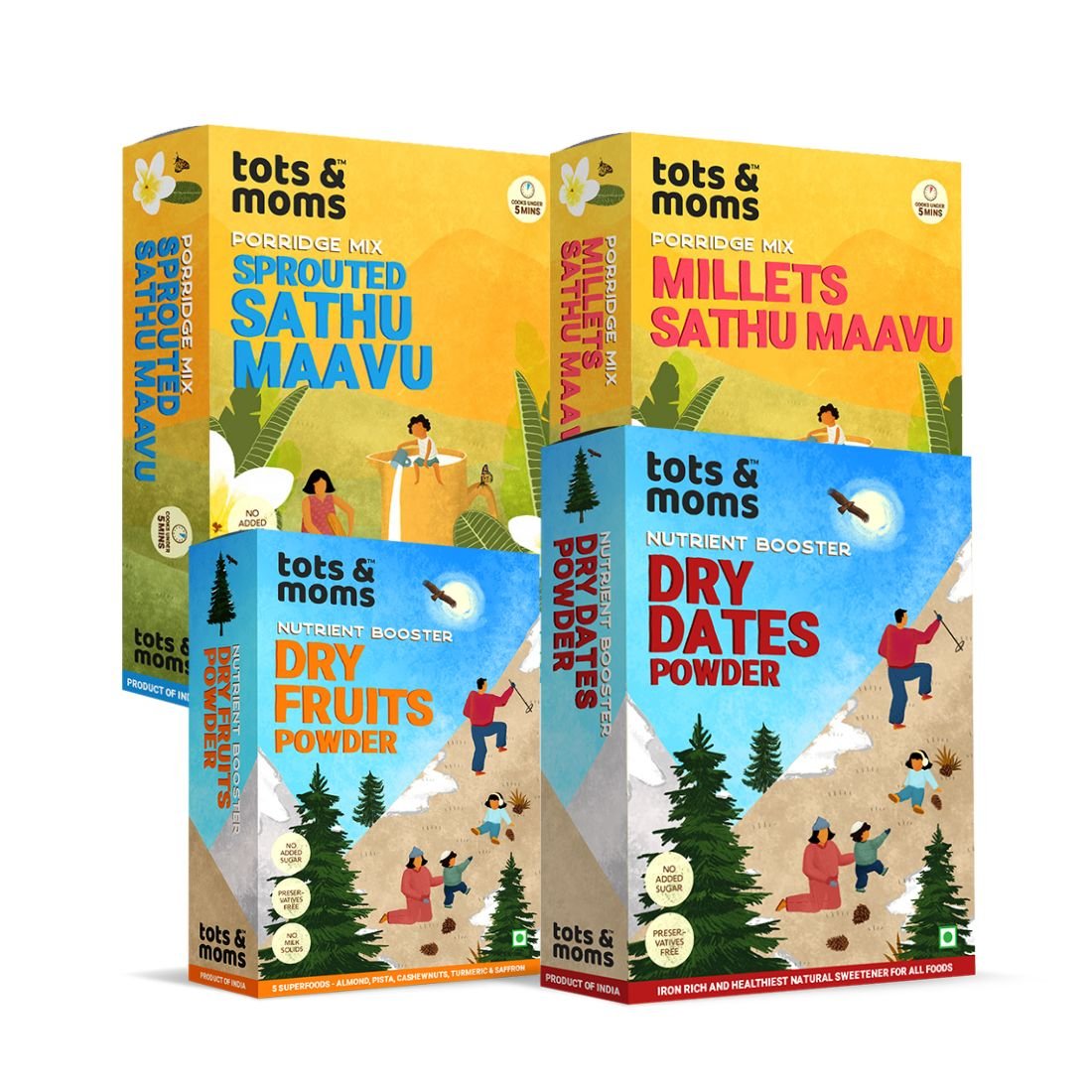 Weight Gaining Foods Combo - Pack of 4 - Tots and Moms - BeNative Ventures Pvt. Ltd