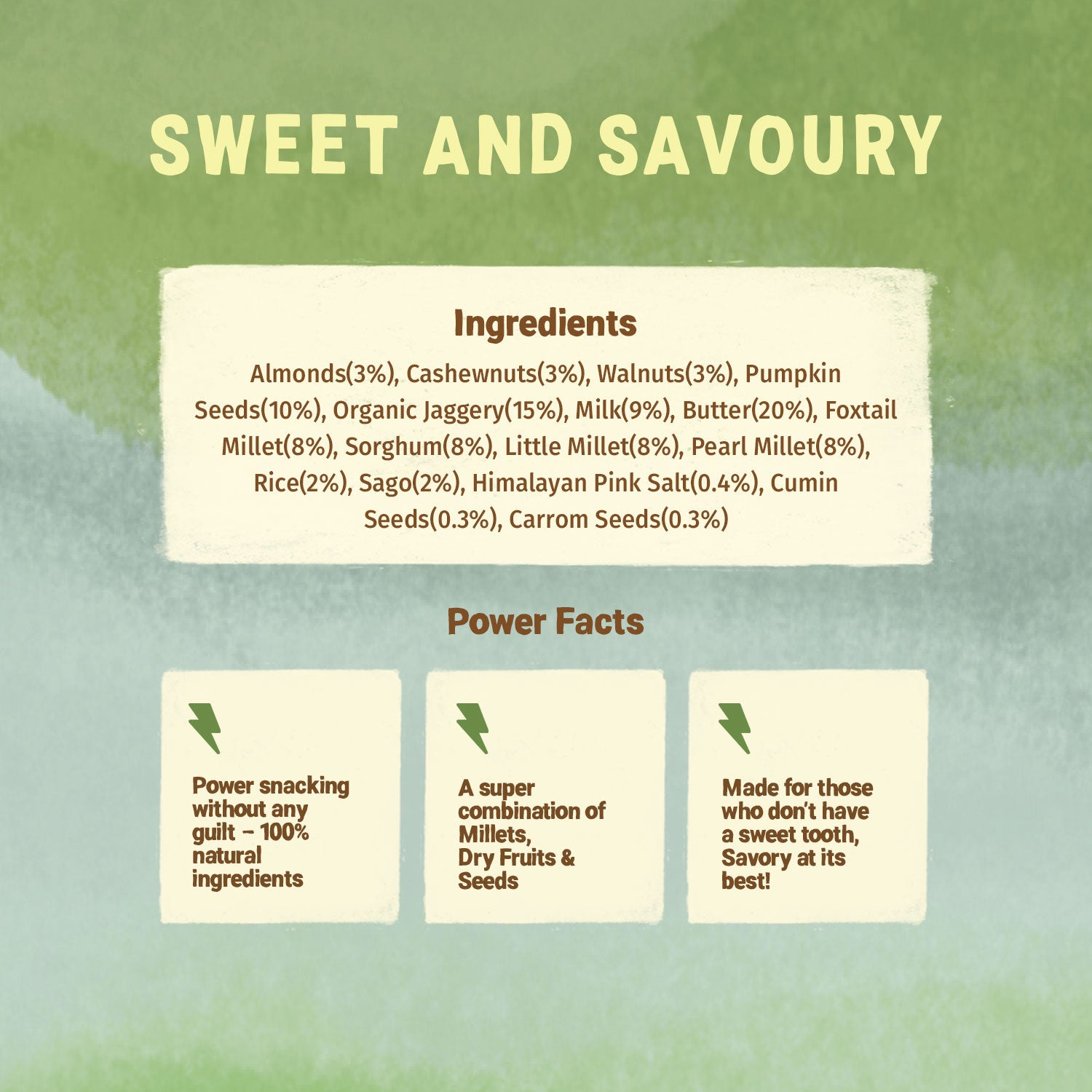 Sweet & Savory | Millet & Jaggery Cookies - 150g